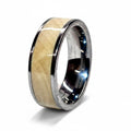 Holly wood ring - tungsten wood wedding band - comfort fit