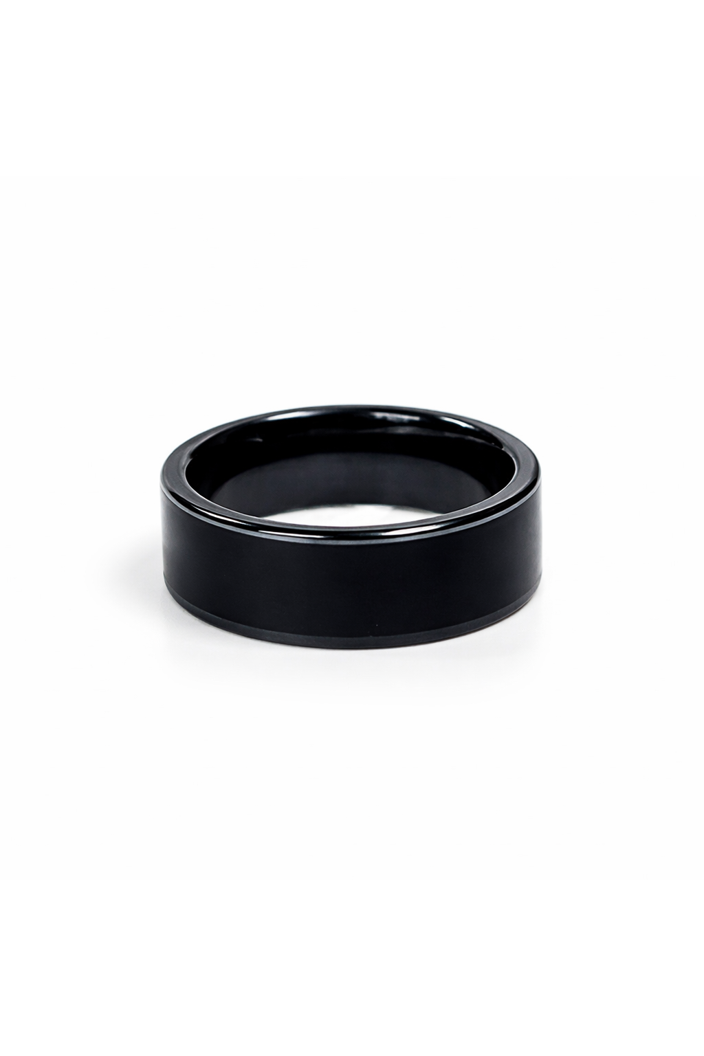 Bog Oak Wood Ring – Black Ceramic Wood Wedding Band (Comfort Fit)